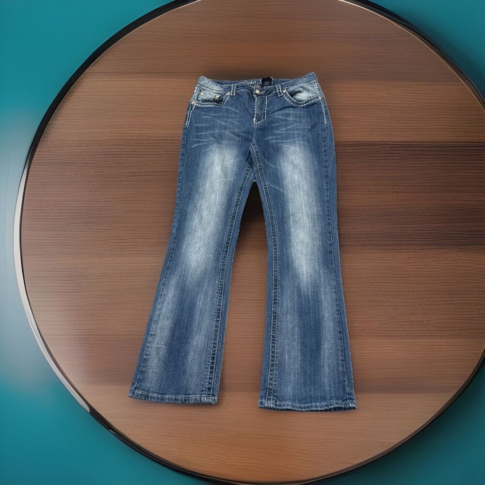 Suko Jeans Women Blue Denim Distressed Size8 Jeans